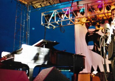 Herbie Hancock and Wayne Shorter playing at Miles Davis Festival