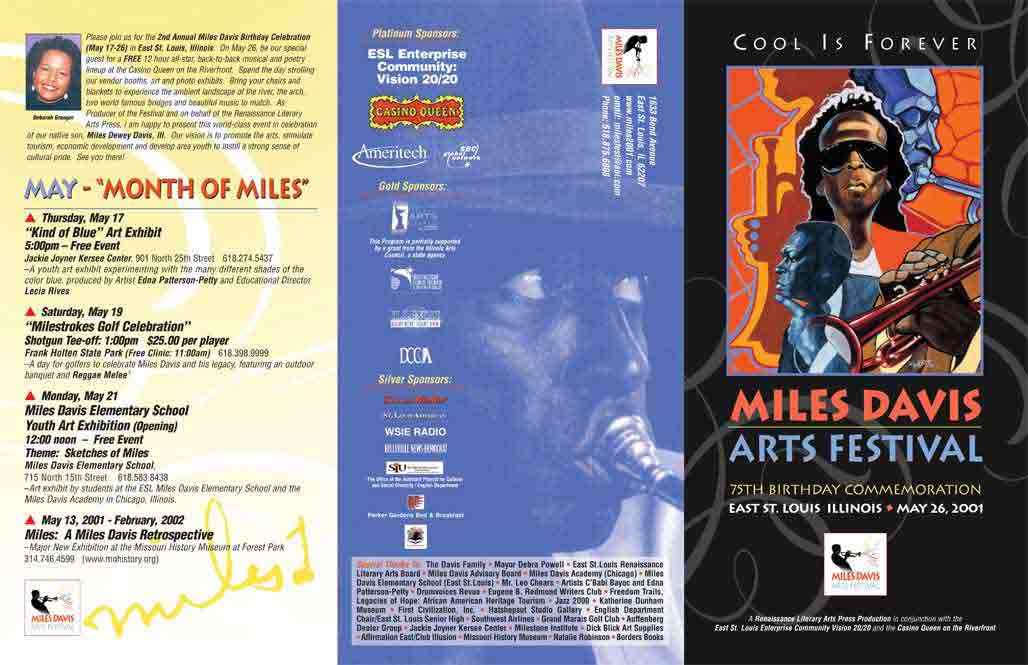 Miles Davis 2001 brochure - page 1